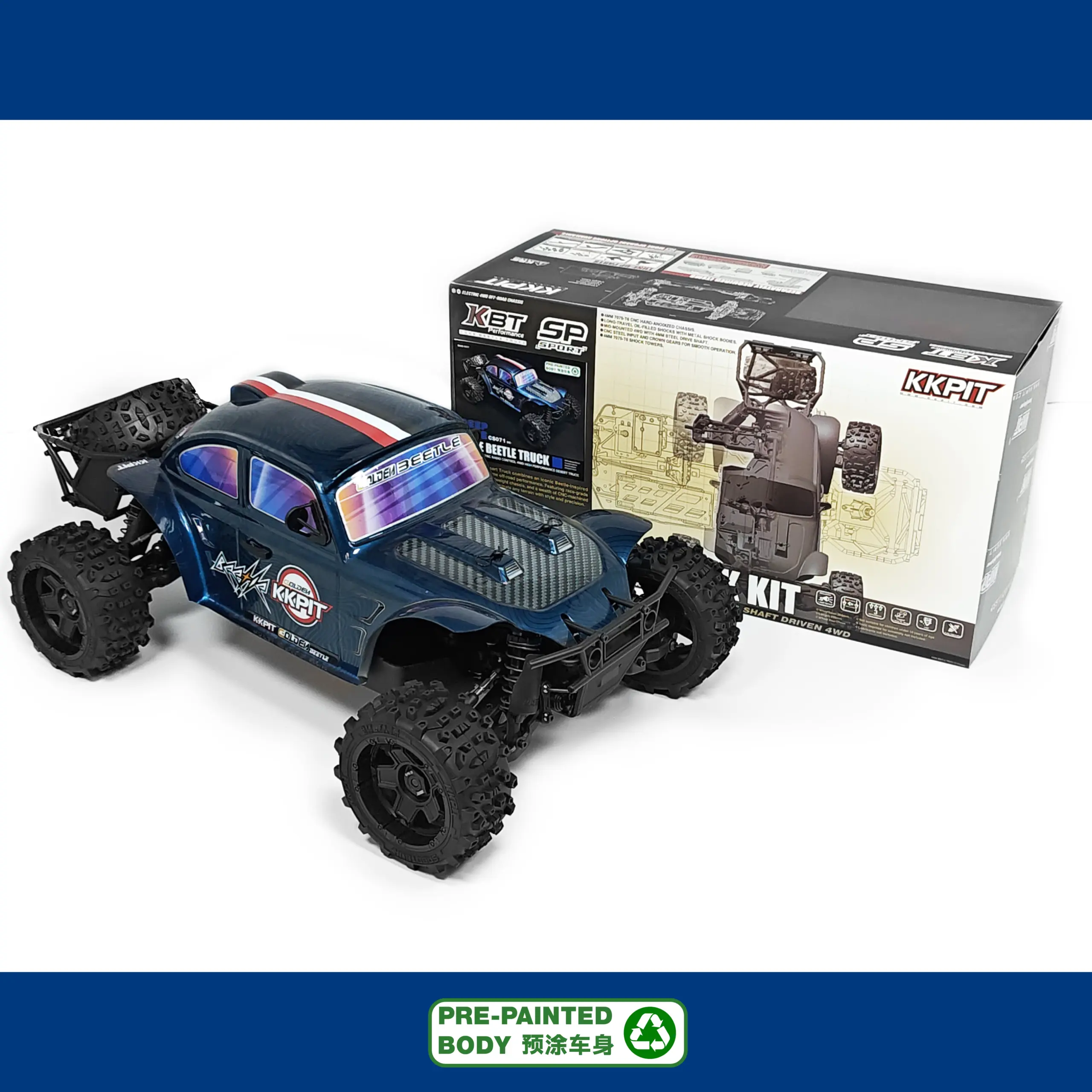 KKPIT KBT SP 1/8 Beetle Truck CS071 Deep Blue Kit