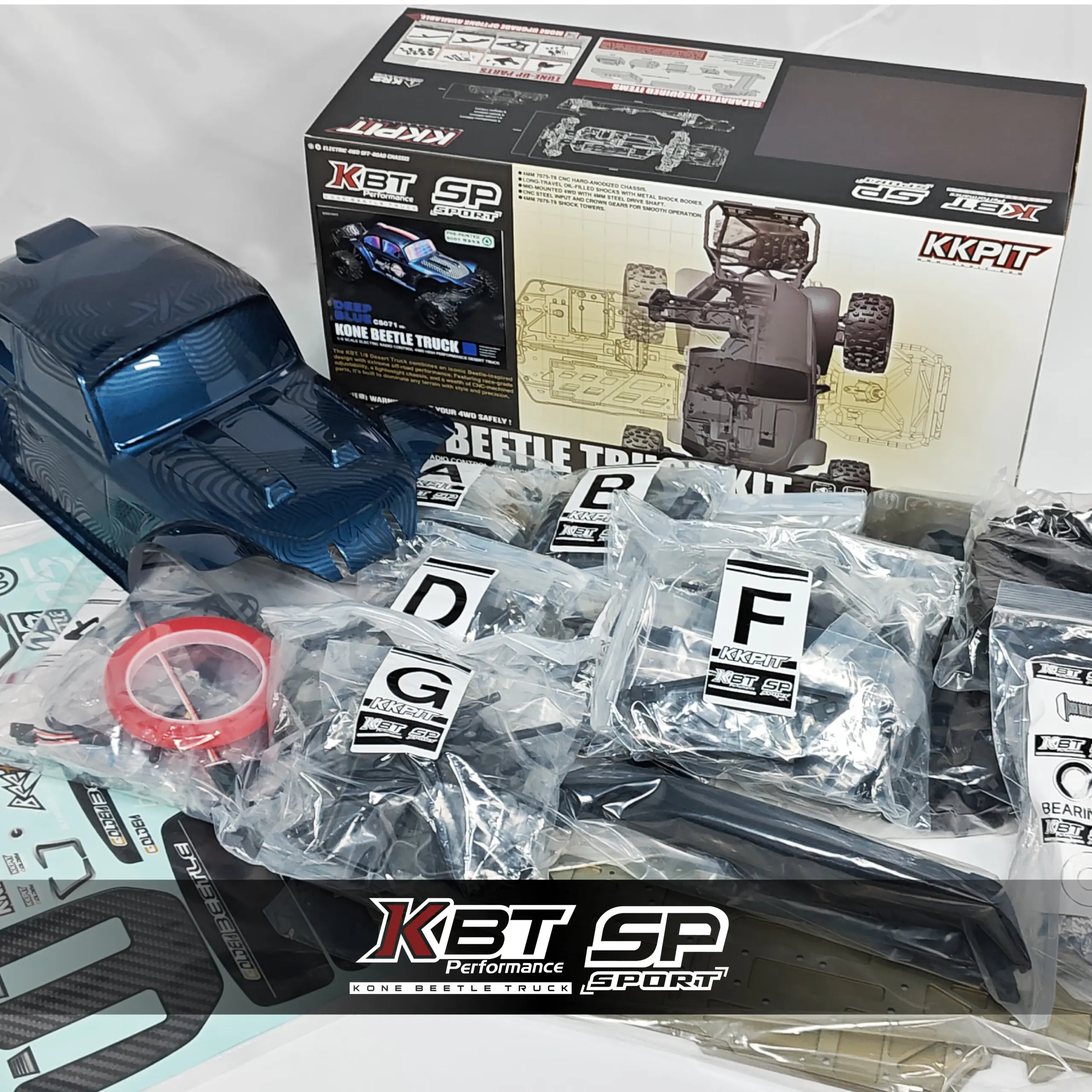 KKPIT KBT SP 1/8 Beetle Truck CS071 Deep Blue Kit