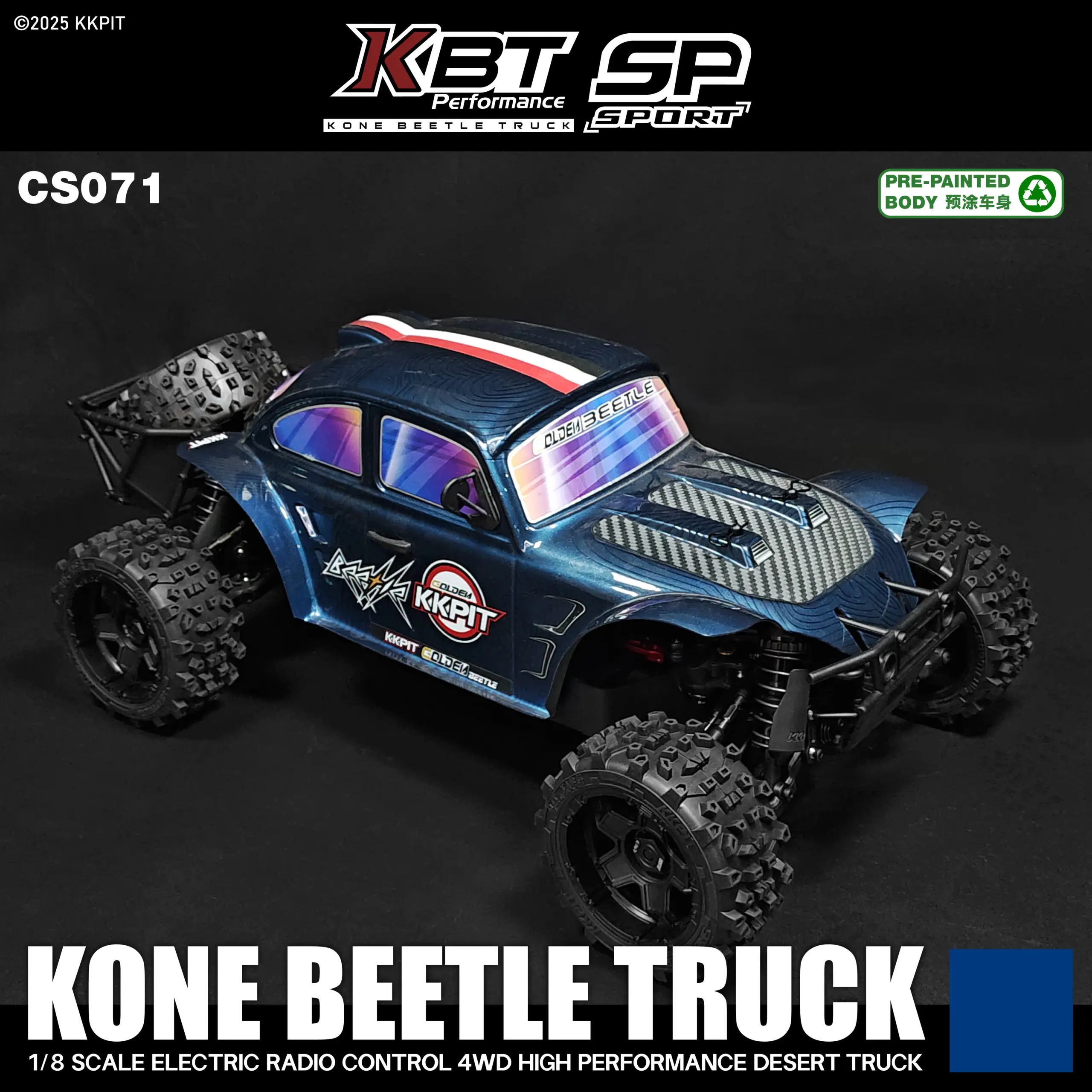KKPIT KBT SP 1/8 Beetle Truck CS071 Deep Blue Kit