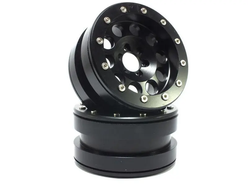 Metsafil Beadlock Wheels PT-REVOLVER black/black 2.2 (2) w/o wheel hub (MT2220BB)