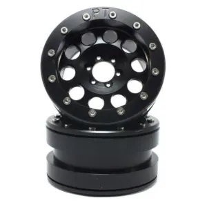 Metsafil Beadlock Wheels PT-REVOLVER black/black 2.2 (2) w/o wheel hub (MT2220BB)