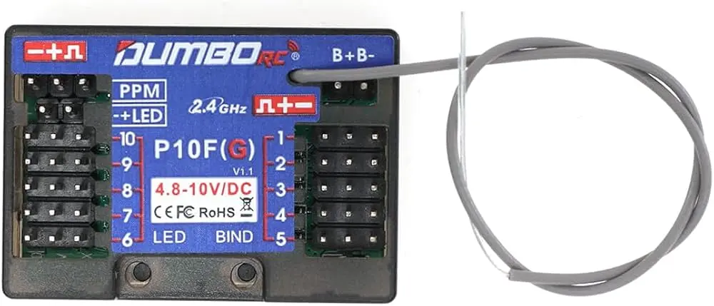DumboRC 10-Channel Receiver "P10F" 2.4GHz (P10F)