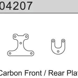 Team C Carbon Upper Deck front/rear TM4V2 (T04207)