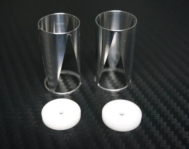 Team C Shock inlay and shock piston front (2) 19mm Big Bore shocks 1:8 Onroad Comp. (TU1849)