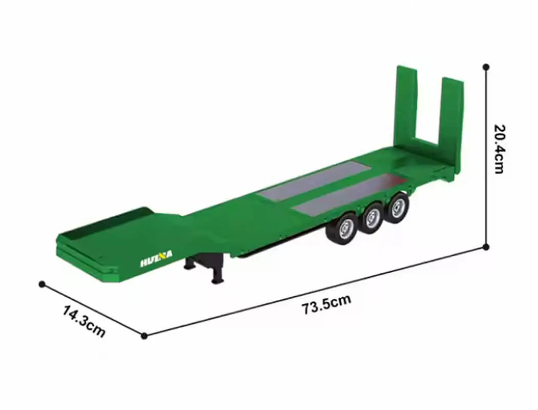 Huina RC Haulage Flatbed Trailer for CY1501 Green