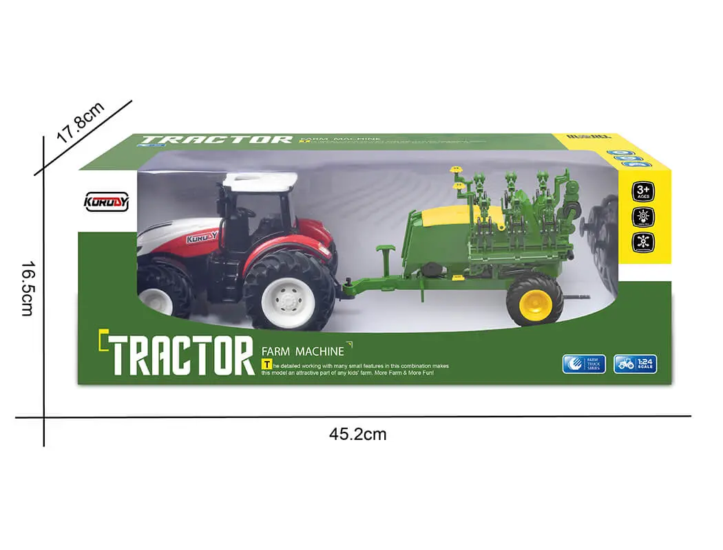 Korody RC 1:24 Tractor with Seeding Trailer