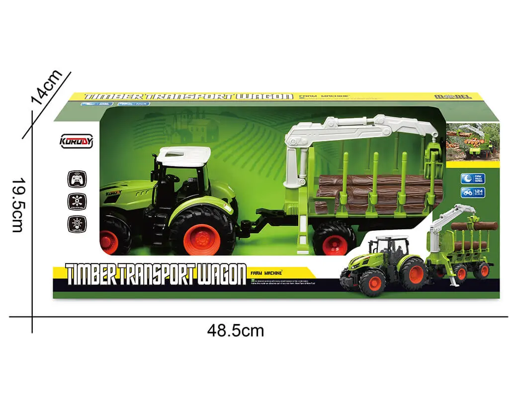 Korody RC 1:24 Tractor Log Grabber with Trailer