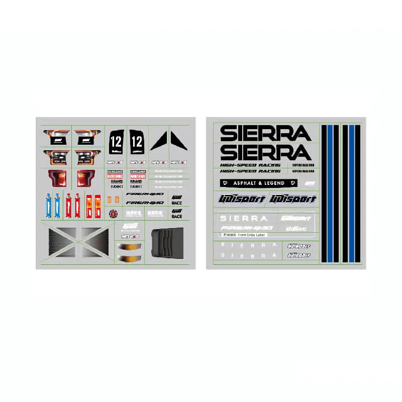 UDI RC Sierra Decal (Blue)