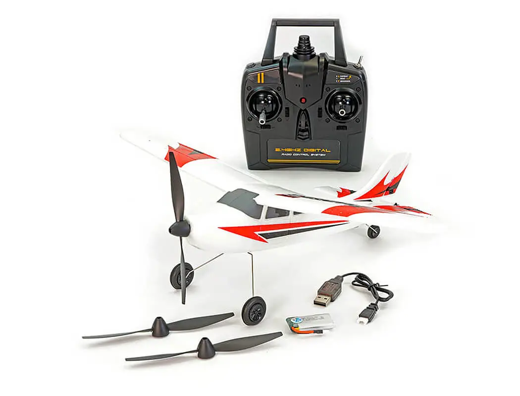 Volantex Trainstar Mini V2 3CH 400mm Brushed w/Gyro RTF - Red