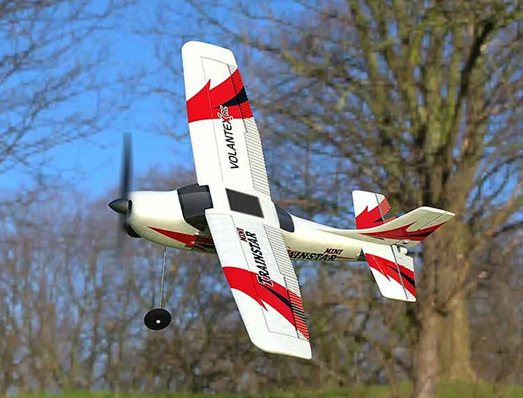 Volantex Trainstar Mini V2 3CH 400mm Brushed w/Gyro RTF - Red