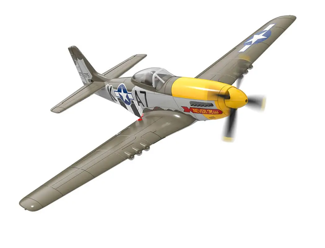 Volantex P-51D Mustang Green 4CH 500mm Brushless with Gyro RTF